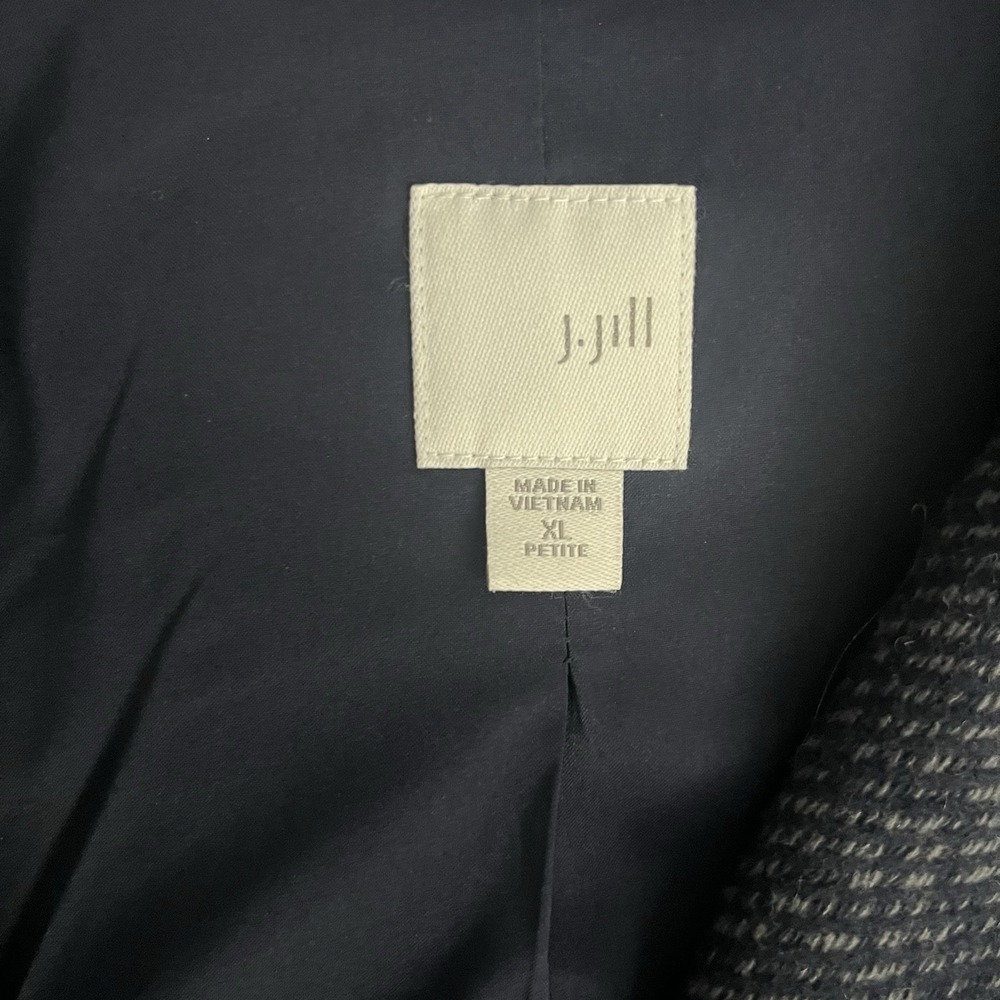 J Jill Womens XL Petite Wool Blend Blue Coat Single Breasted Lined Formal Casual - Picture 4 of 8